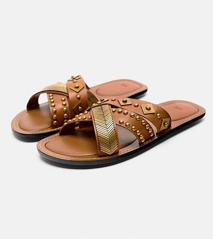 ZARA HAKİKİ DERİ SANDALET