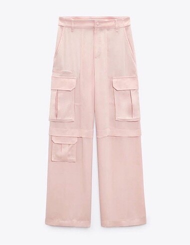 ZARA SATEN KARGO PANTOLON