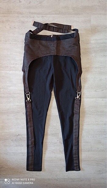DERİ DETAYLI BİNİCİ PANTALON TAYT