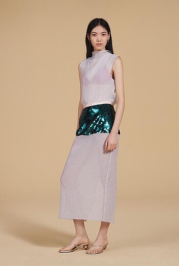 s Beden ZARA İPEK BLUZ LIMITED EDITION