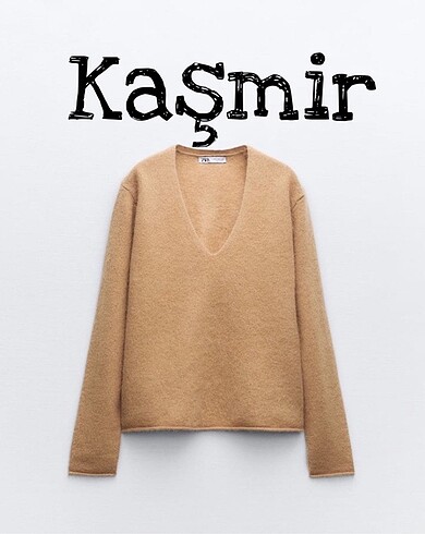 ZARA KAŞMİR V YAKA KAZAK