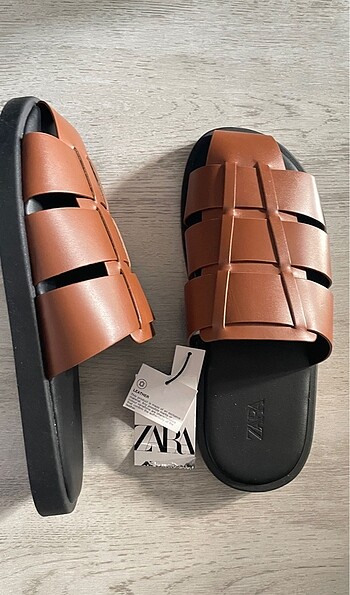 40 Beden ZARA HAKİKİ DERİ SANDALET