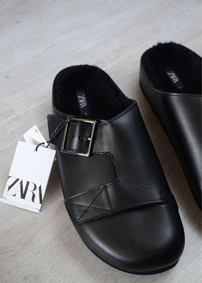 ZARA Hakiki Deri Sandalet - Görsel 2
