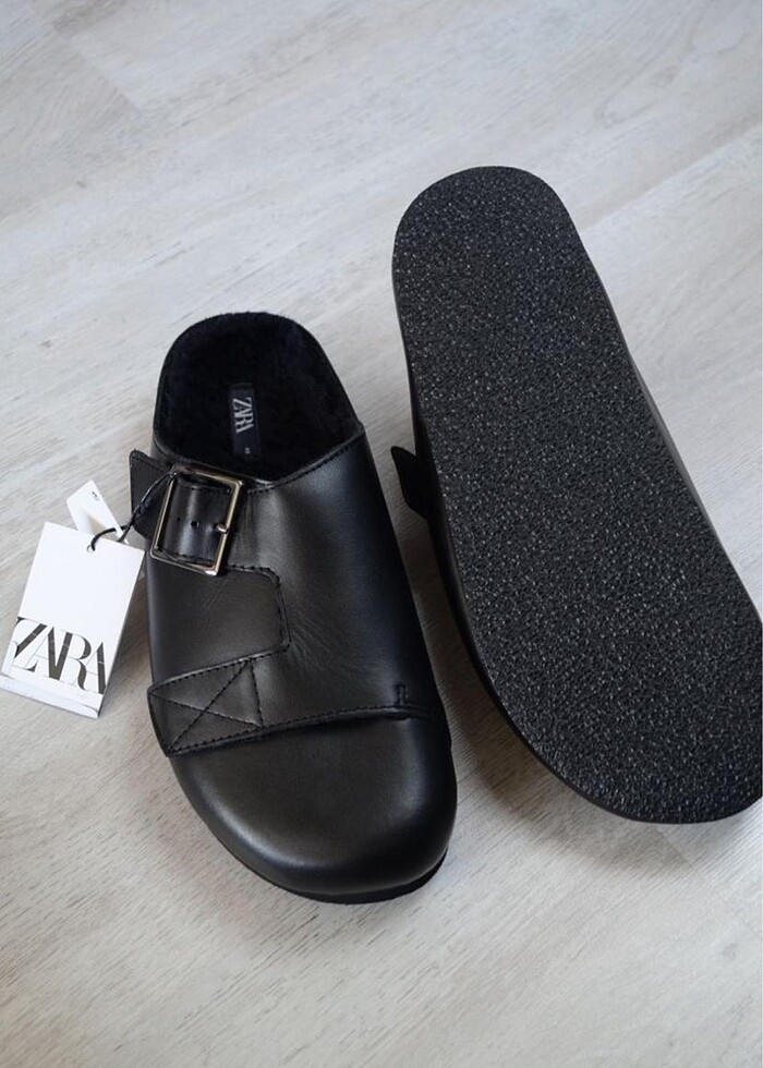 ZARA Hakiki Deri Sandalet - Görsel 3