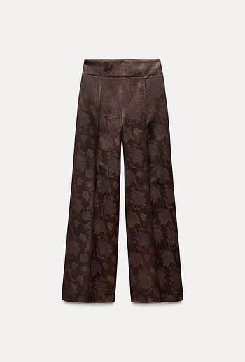 xl Beden ZARA İPEK KARIŞIMLI JAKARLI PANTALON
