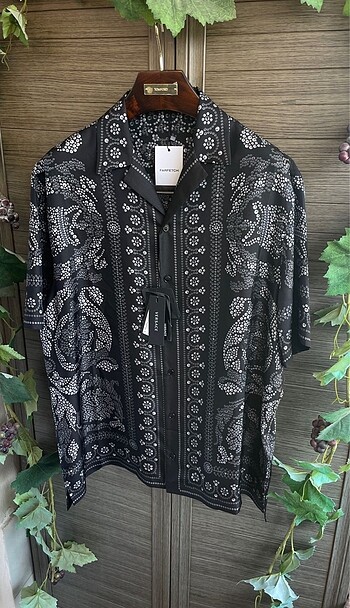 xl Beden VERSACE İPEK BAROK DESENLİ GÖMLEK