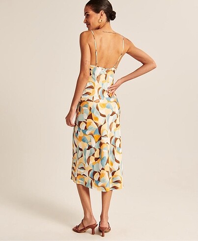 Abercrombie & Fitch Abercrombie & Fitch Saten Midi Elbise