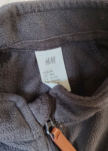H&M Erkek çocuk Gri Fermuarlı Polar Sweatshirt
