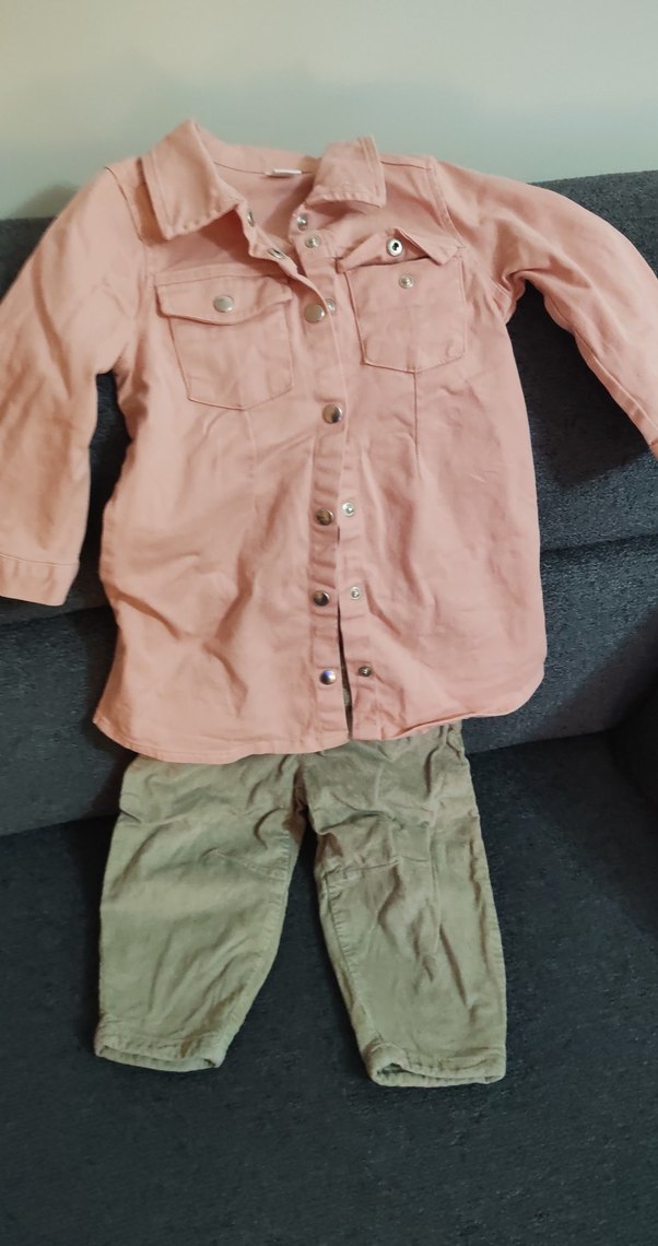 Pembe Pamuklu Bebek Takımı Uzun Kollu - Görsel 5