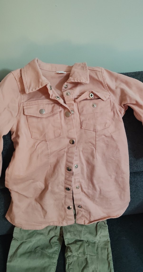 Pembe Pamuklu Bebek Takımı Uzun Kollu - Görsel 2