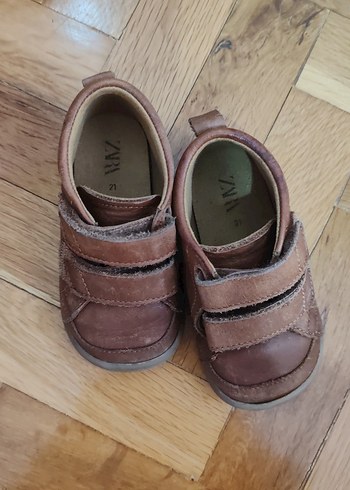 Kahverengi Deri Erkek Bebek İlk Adım Ayakkabısı - Görsel 2