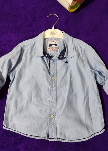 LC Waikiki Erkek Çocuk Mavi Denim Gömlek