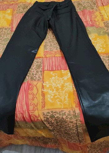 İspanyol paça deri Pantolon - Görsel 2