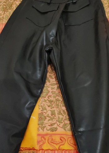 İspanyol paça deri Pantolon - Görsel 3