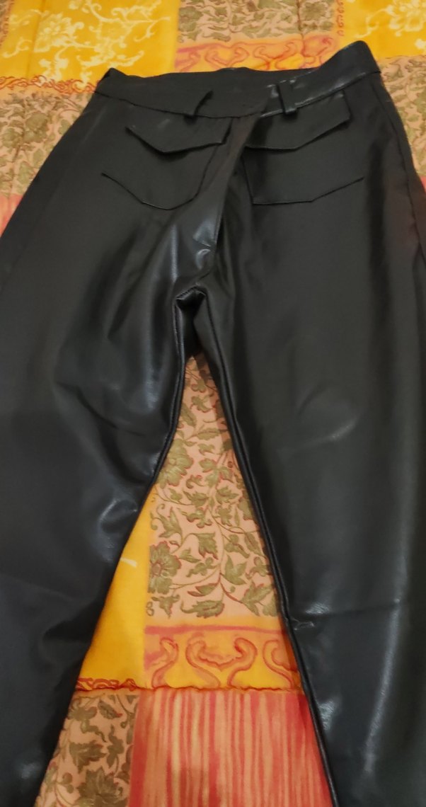 İspanyol paça deri Pantolon - Görsel 3