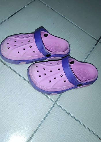 33 Beden Kız Çocuk pembe Mor Terlik