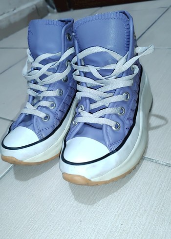 Lila renk converse spor ayakkabı