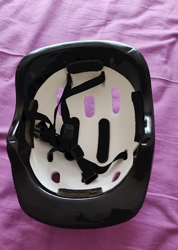 Mavi Baskılı Biker Kask Velcro Özellikli - Görsel 3