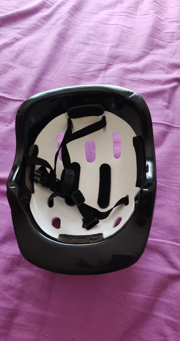 Mavi Baskılı Biker Kask Velcro Özellikli - Görsel 3