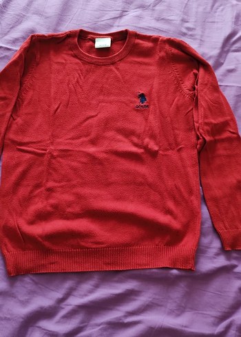 Koyu Kırmızı Erkek Çocuk Triko Kazak - Görsel 2