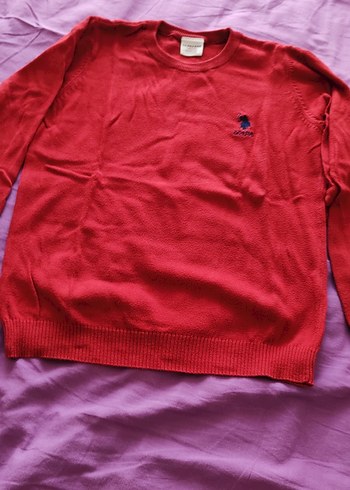 Koyu Kırmızı Erkek Çocuk Triko Kazak - Görsel 4