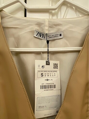 Zara Zara deri düğmeli elbise