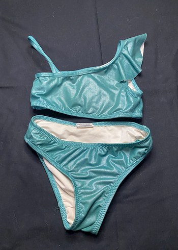 Parlak Turkuaz Askılı Kız Bikini