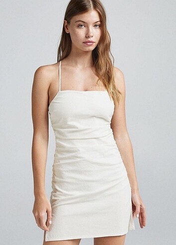 xs Beden beyaz Renk Bershka elbise