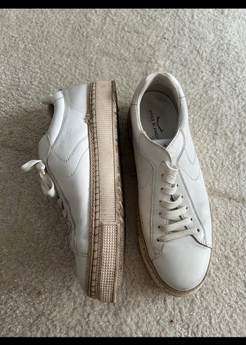 45 Beden Voile Blanche marka beyaz deri sneaker erkek