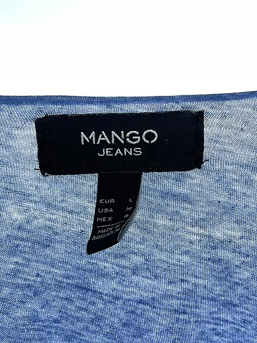 l Beden mavi Renk Mango T-shirt %70 İndirimli.