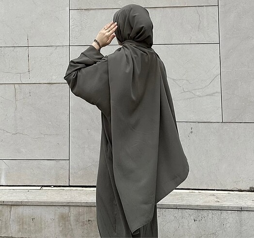 diğer Beden haki Renk Abaya elbise şal ve seyyar kuşak dahildir