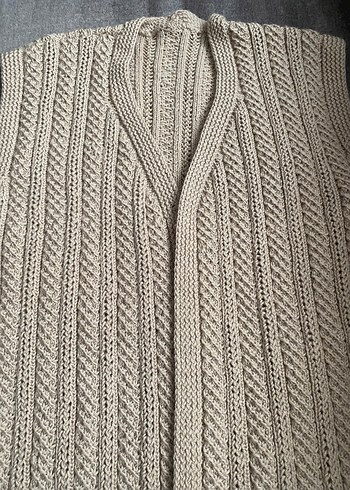 Bej Örgü Kadın yelek - Görsel 2