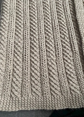 Bej Örgü Kadın yelek - Görsel 3