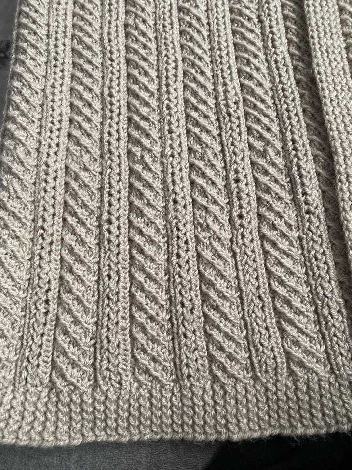 Bej Örgü Kadın yelek - Görsel 3