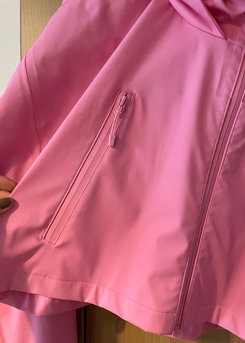 s Beden pembe Renk Pembe Yüksek Yaka Fermuarlı Kadın Ceket Zara