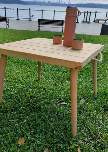 Beden ten rengi Renk Katlanır Ahşap Kamp Bahçe Masası