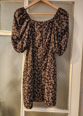 Kahverengi Midi Elbise - Görsel 3