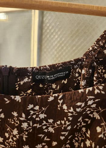 Kahverengi Midi Elbise - Görsel 4