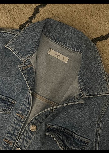 Mango MANGO Düğmeli Kısa Kollu Kadın Denim ELBİSE