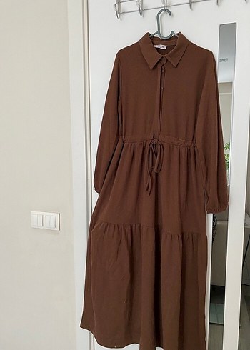 Kadın Kahverengi Uzun triko Elbise