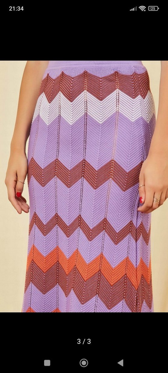 Piliseli Çok Renkli Uzun Kadın Etek - Görsel 2