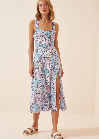 Renkli Bohem Kadın Uzun Elbise - Görsel 2