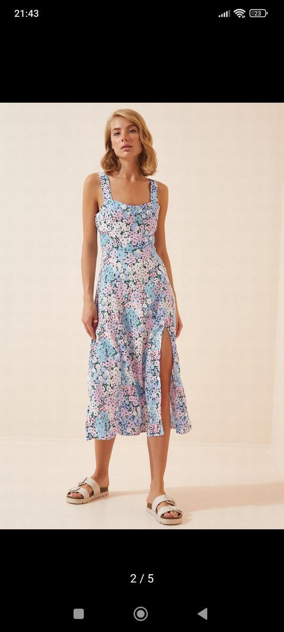 Renkli Bohem Kadın Uzun Elbise - Görsel 2