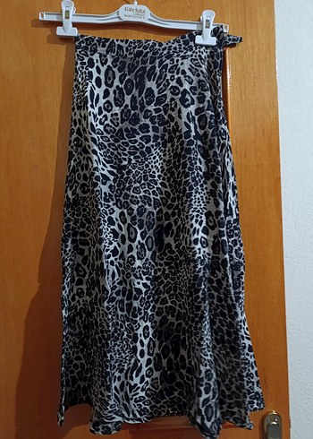 Kadın Leopar Desenli Uzun Bohem Etek - Görsel 2