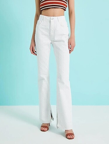 Koton Slim Flare Beyaz
