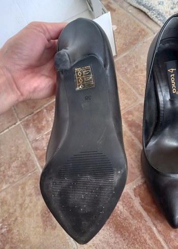 38 Beden Siyah Stiletto Topuklu Kadın Ayakkabı
