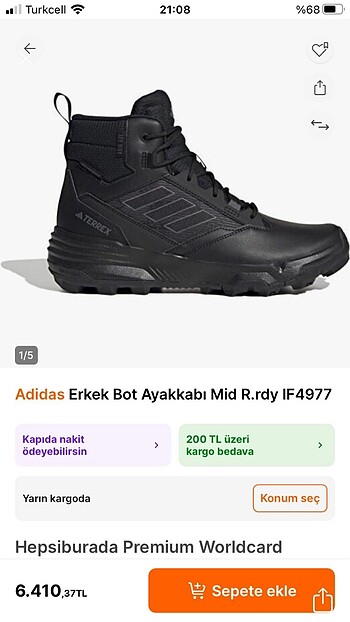 ADİDAS TERREX GORATEX 43 44 - Görsel 2