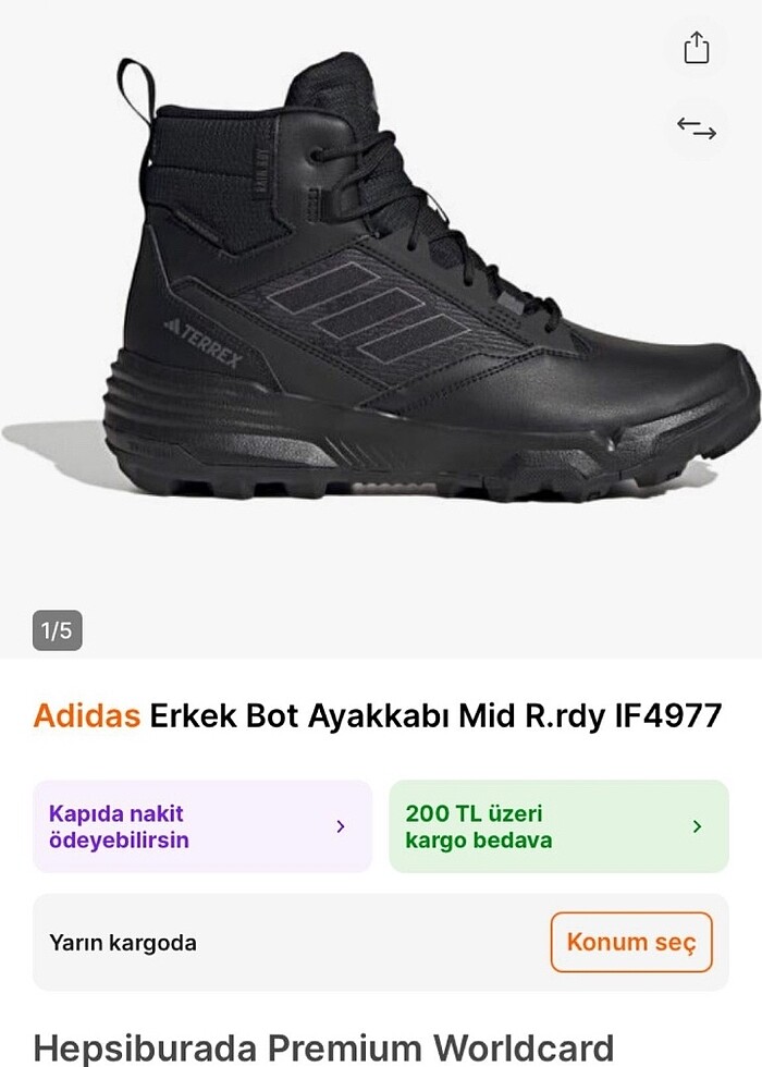 ADİDAS TERREX GORATEX 43 44 - Görsel 2