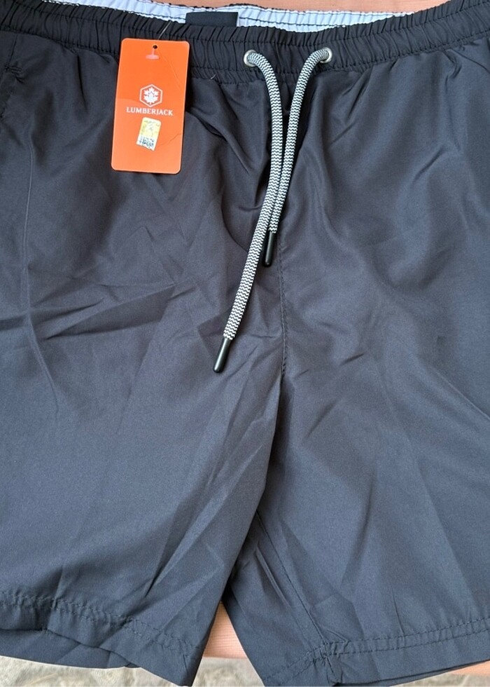 LUMBERJACK DENİZ ŞORTU SİYAH S M L - Görsel 2