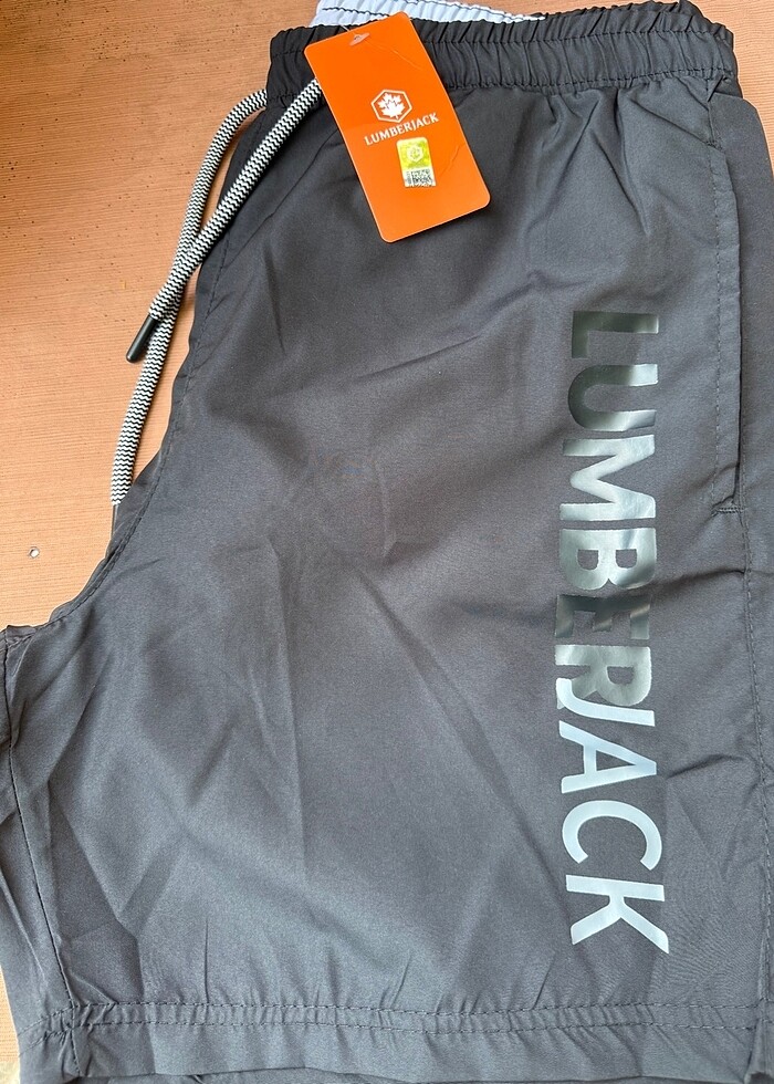 LUMBERJACK DENİZ ŞORTU SİYAH S M L - Görsel 3